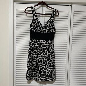 White House Black Market Black and White Mini Dress